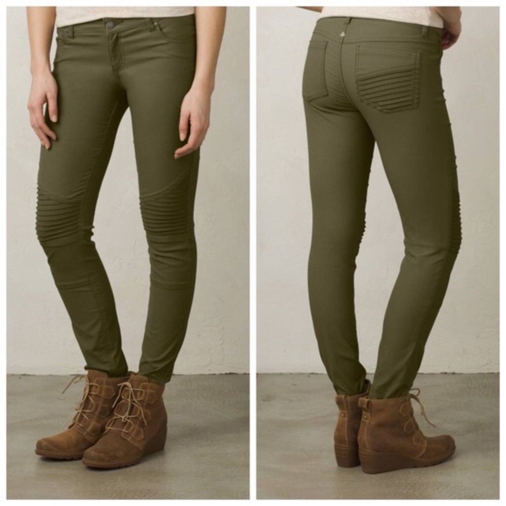 Prana Brenna Moto Pant in Cargo Green